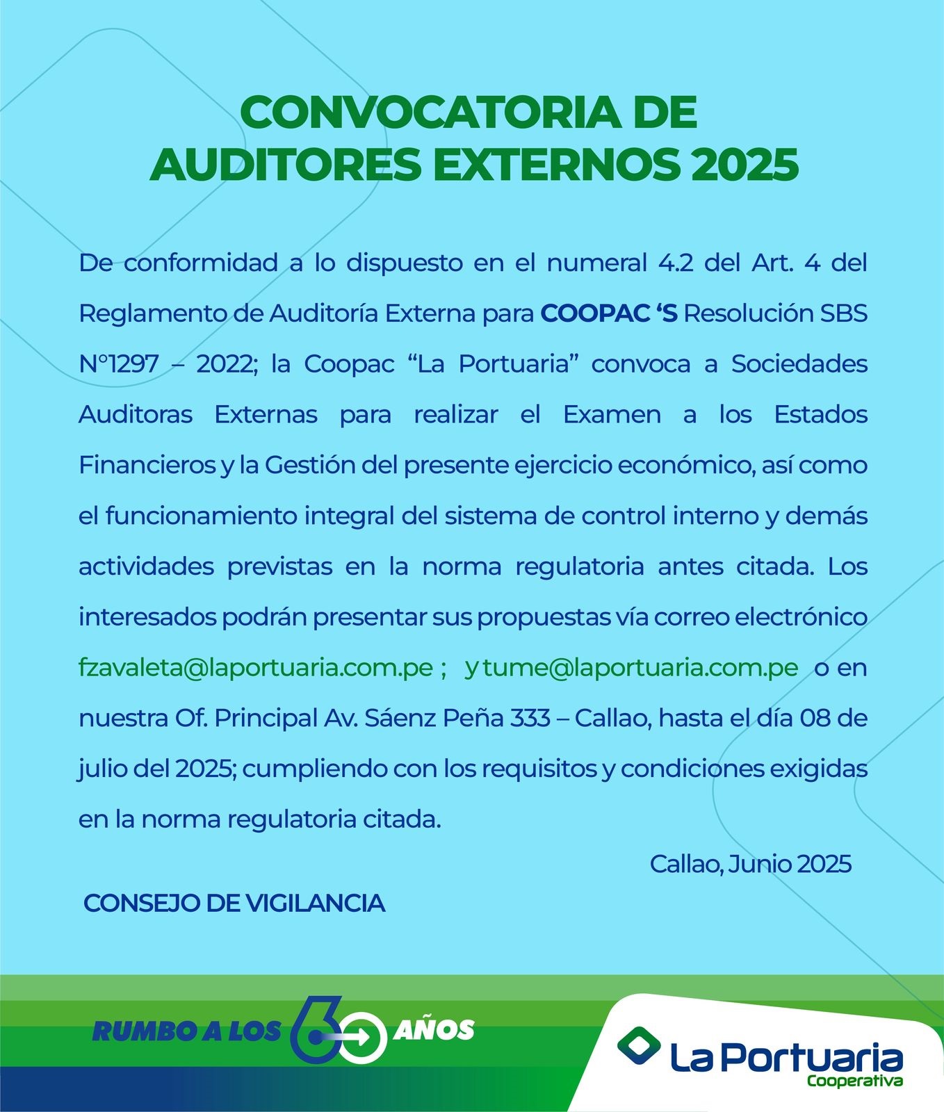 Convocatoria Auditoria externa